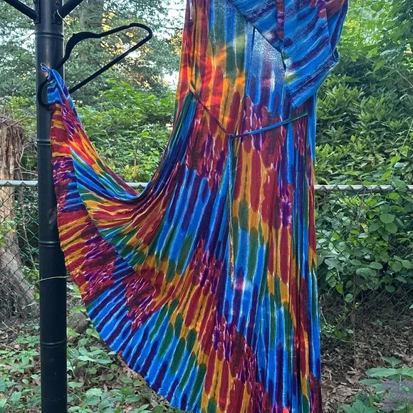 Sacred Threads Rainbow Y2K Hippie Boho Pride Dress - Picture 10 of 10